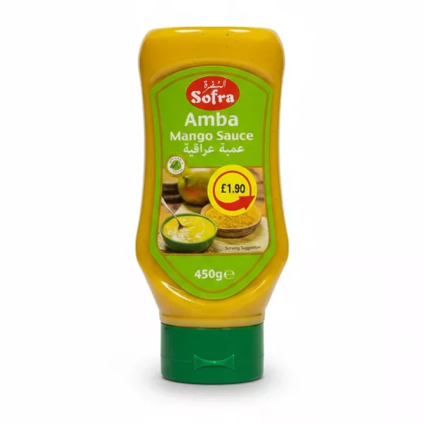 Sofra Amba Mango Sauce front label showing product and price