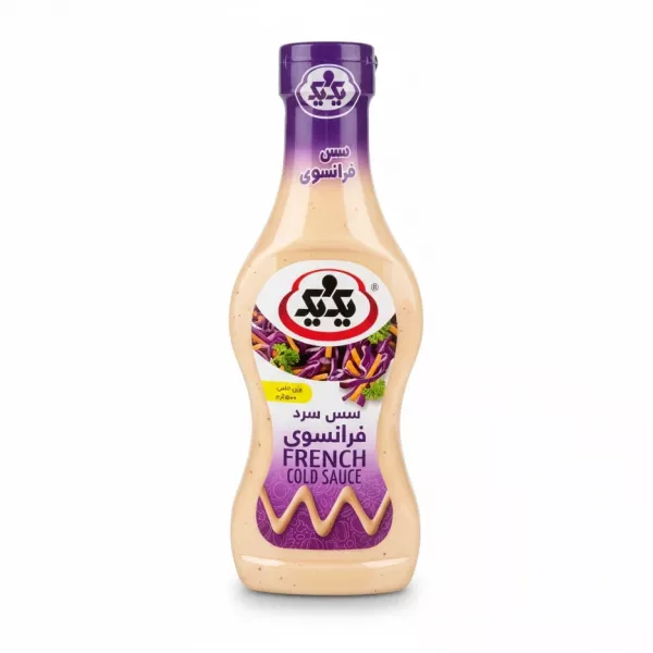 Bottle of 1&1 French Cold Sauce with purple label