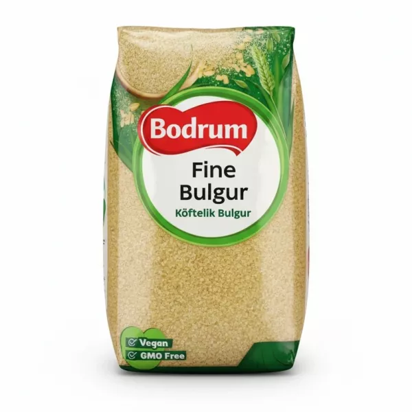 Pack of Bodrum Fine Bulgur Wheat in green packaging