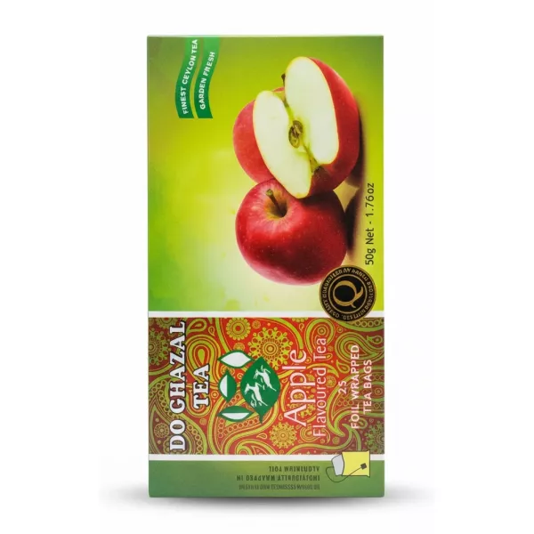 Do Ghazal tea box front with apple flavour design