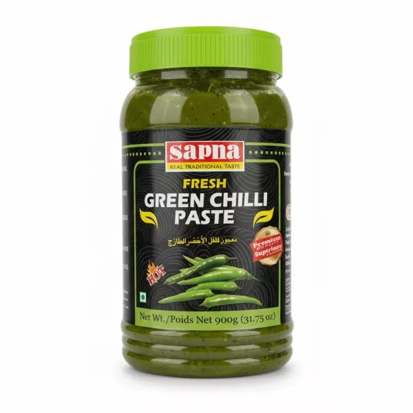 Sabna Fresh Green Chilli Paste jar front view