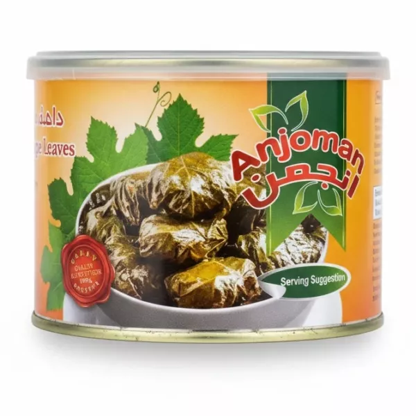 Tin of Anjoman stuffed wine grape leaves