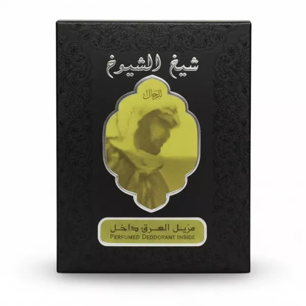 Lattafa Sheikh Shuyukh perfumed deodorant box front