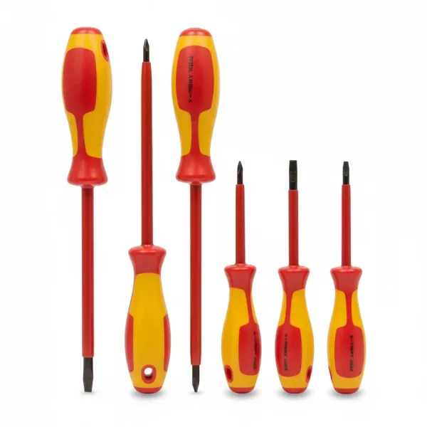 Firefox 6-piece screwdriver set with yellow and red handles