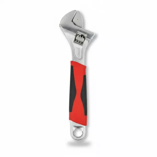 Close-up of HandyTools adjustable spanner showing adjustable jaw and comfortable handle grip