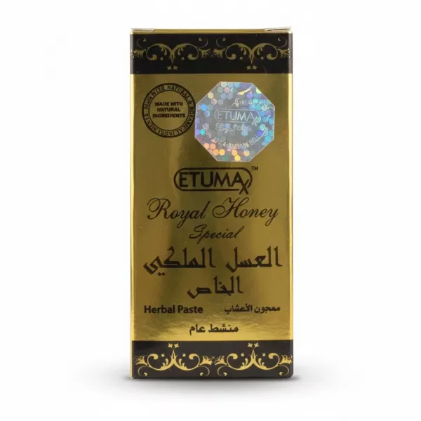Etumax Royal Honey Herbal Paste gold packaging front