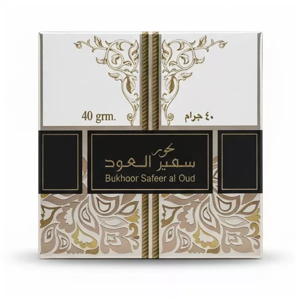 Bukhoor Safeer al Oud incense 40g box front