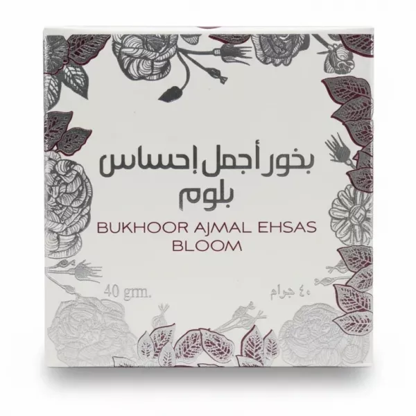 Ajmal Bukhoor Ehsas Bloom front packaging
