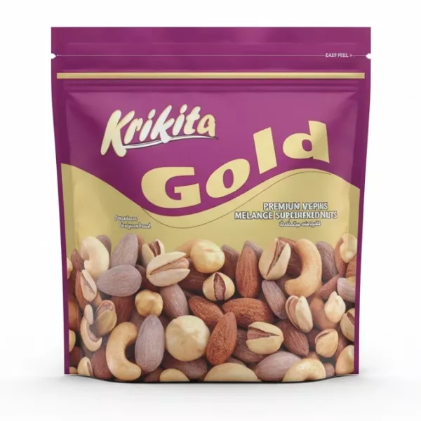 Krikita Gold Premium Mixed Nuts front packaging