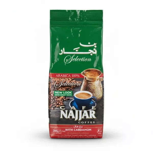 Najjar Selection Arabica Coffee with Cardamom 200g pouch front