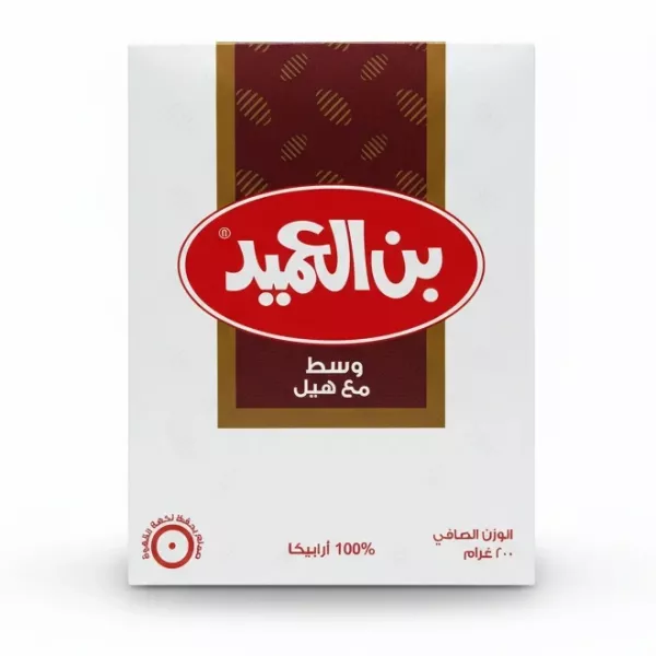Alameed Coffee Medium with Cardamom front packaging