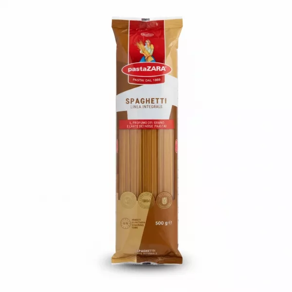 pastaZARA wholemeal spaghetti 500g package front