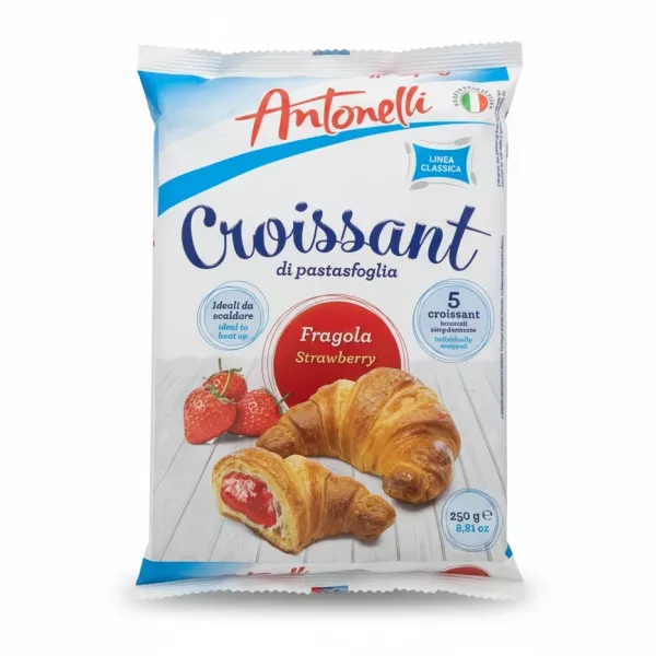 Antonelli strawberry filled croissants packaging front