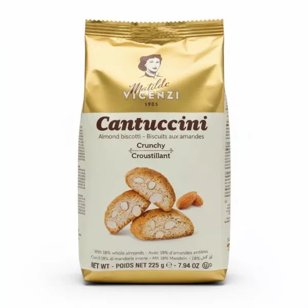Matilde Vicenzi Cantuccini almond biscotti packaging front