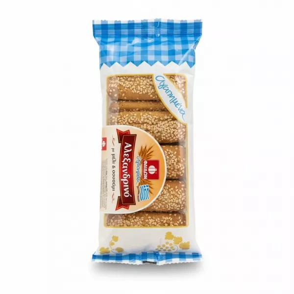 Packet of Alexandrino sesame honey cookies