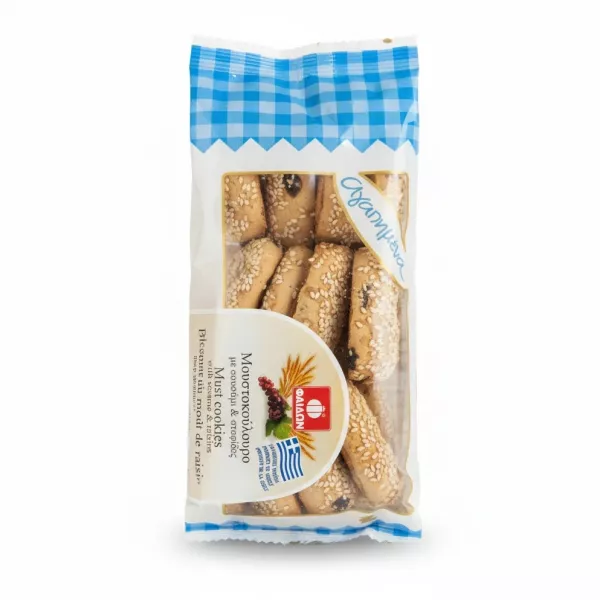 Package of Must Cookies with sesame and raisins