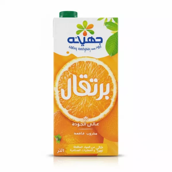 Juhayna orange fruit drink carton front showing orange slice and logo