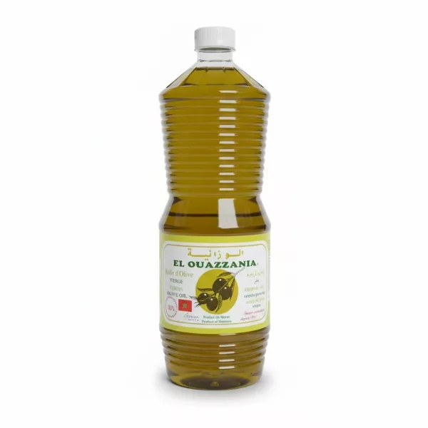 El Ouazzania Virgin Olive Oil 1 litre bottle front label