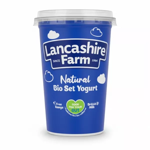 Lancashire Farm Natural Bio Set Yogurt container front