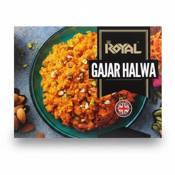 Royal Gajar Halwa Indian dessert packaging front