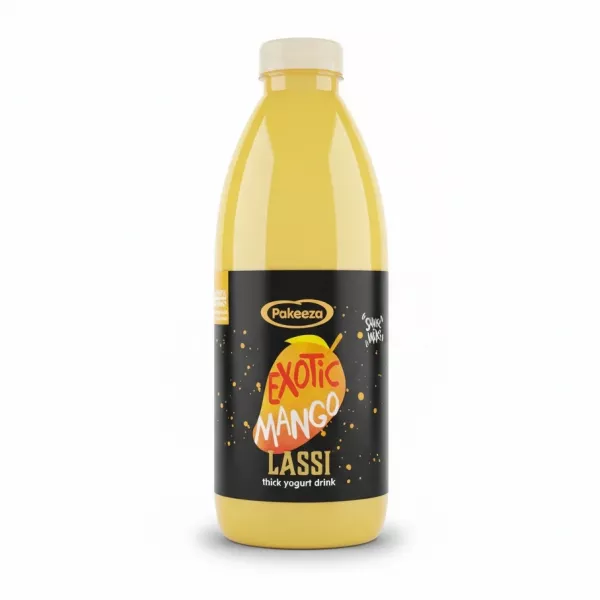 Bottle of Pakeeza Exotic Mango Lassi front view