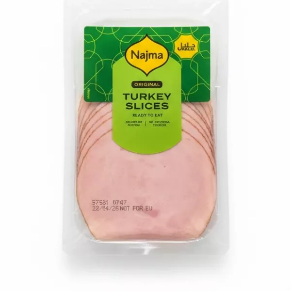 Najma Halal Turkey Slices front packaging
