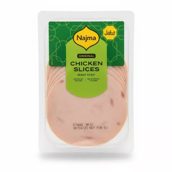 Najma Original Halal Chicken Slices front packaging