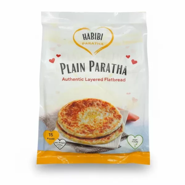Pack of Habibi Plain Paratha authentic layered flatbread