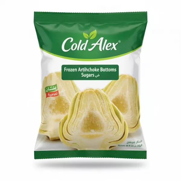 Cold Alex Frozen Artichoke Bottoms packaging front view