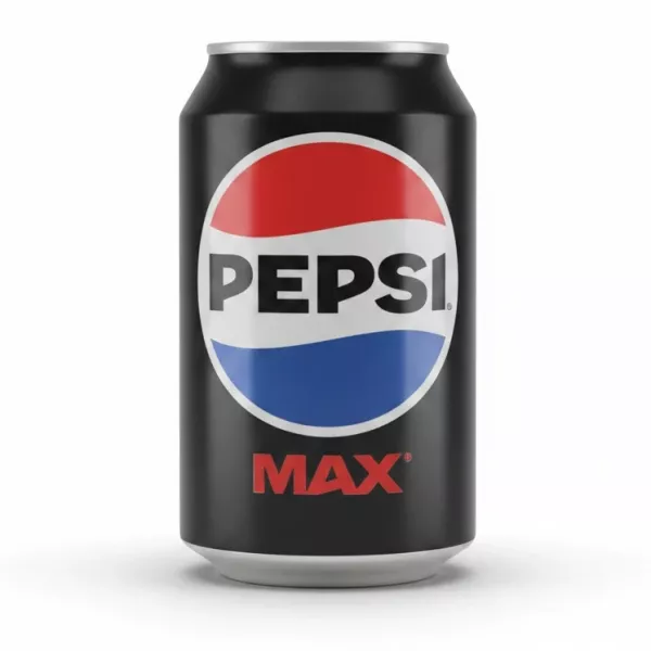 Pepsi Max black and red branded 330ml can front view