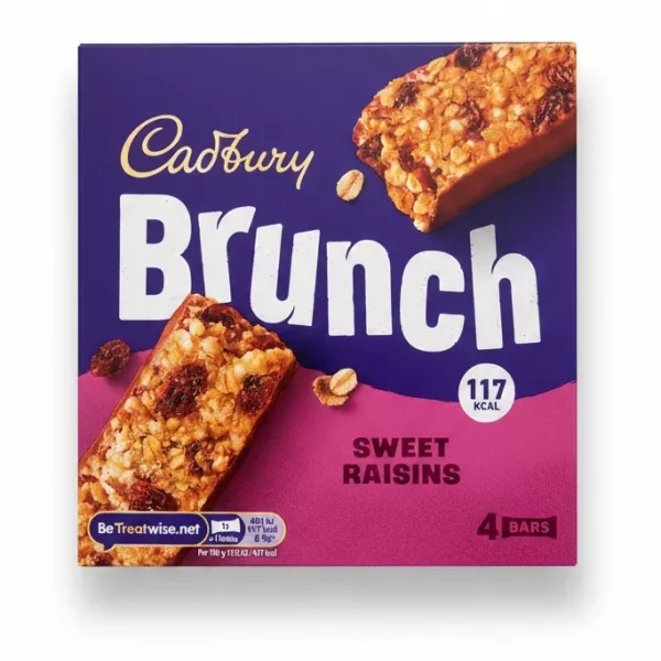Cadbury Brunch Sweet Raisins bar box front