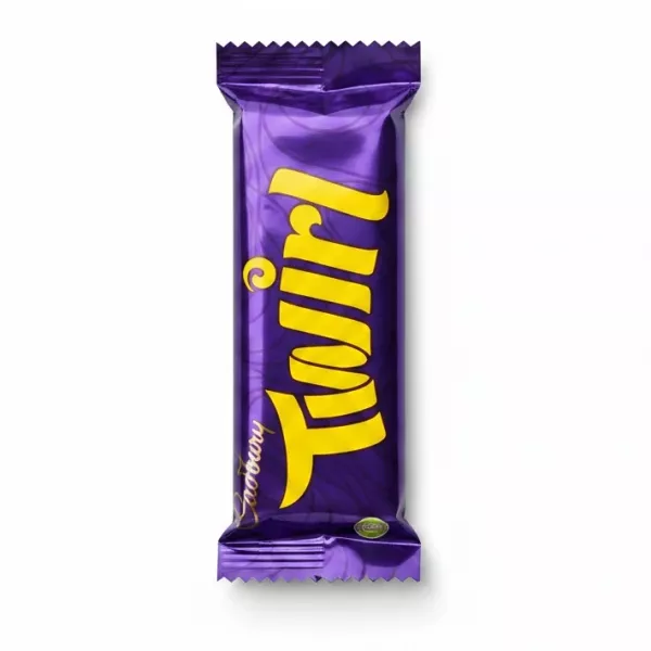 Cadbury Twirl milk chocolate bar in purple packaging