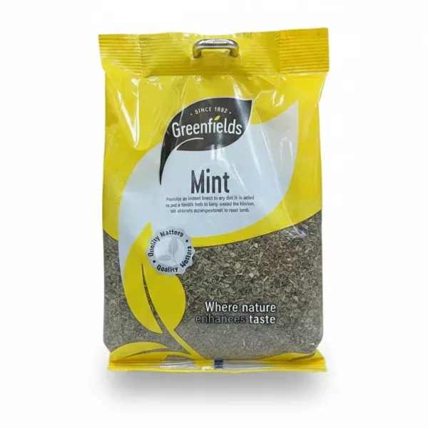 Greenfields Mint dried herb packet front
