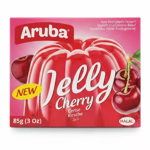 Aruba Cherry Jelly dessert box front view