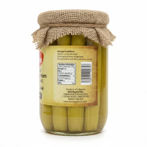 Back label showing storage conditions, nutrition facts, and barcode