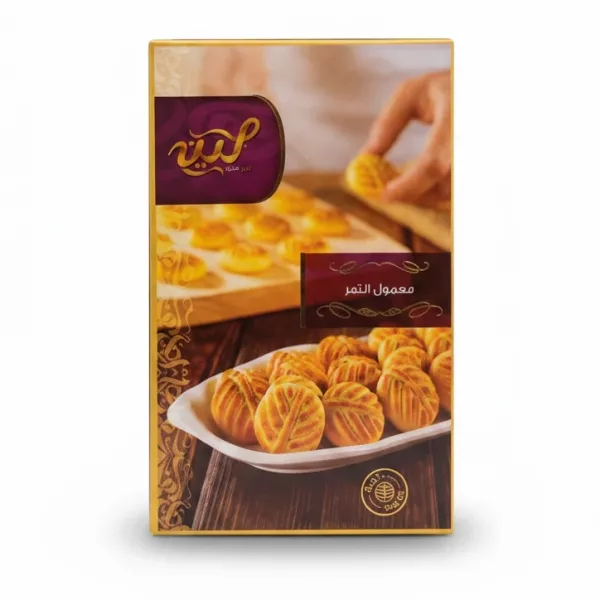 Box of Alalain Dates Maamoul pastries displayed on a white background