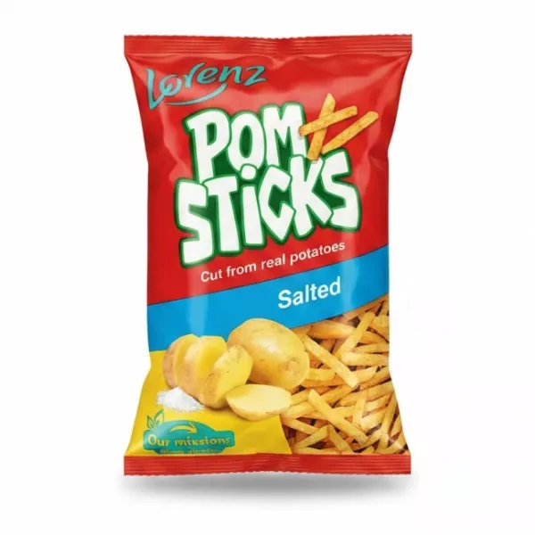 Packet of Lorenz Pom Sticks Salted snack