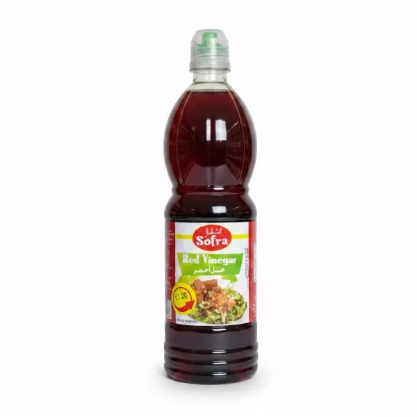 Sofra Red Vinegar 1 litre bottle front view
