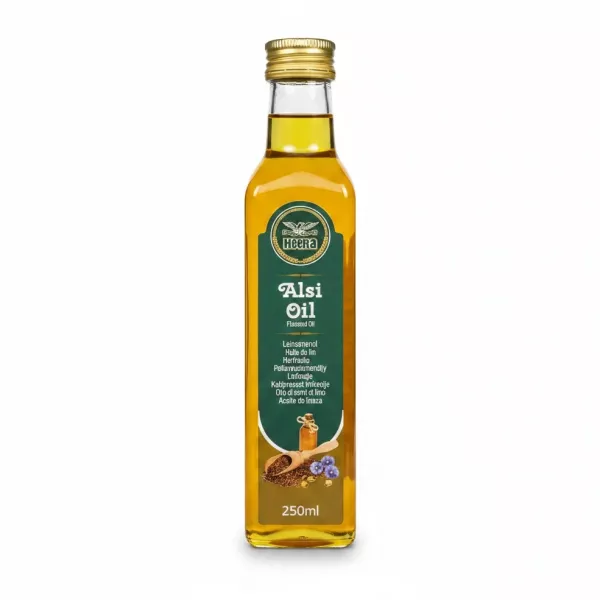 Heera Alsi Oil 250ml bottle front label