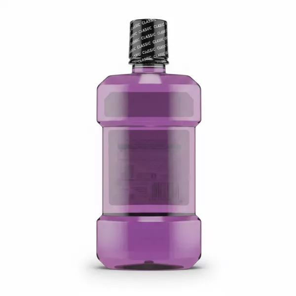 Back view of Listerine Total Care Intense Mint 500ml bottle showing usage and ingredients