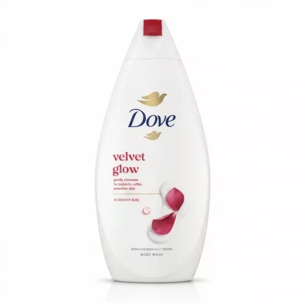 Dove Velvet Glow Body Wash 450ml front view