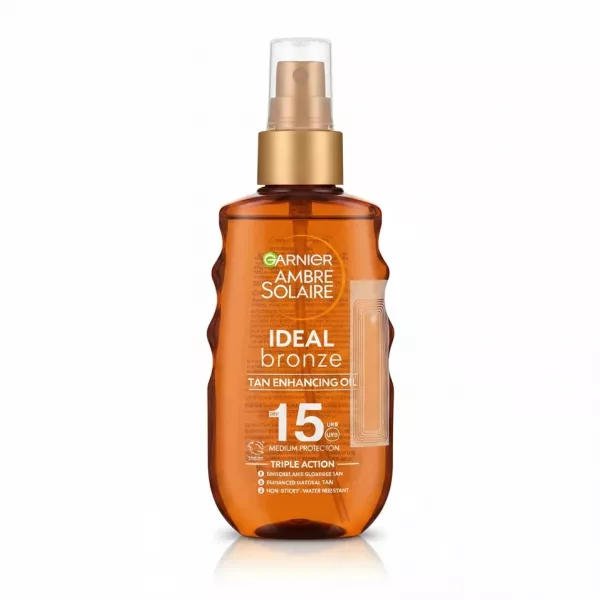 Garnier Ambre Solaire Ideal Bronze tan enhancing oil bottle front