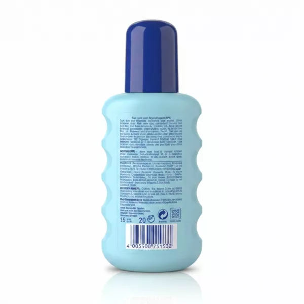 NIVEA Sun After Sun Moisture bottle back view with ingredients and barcode