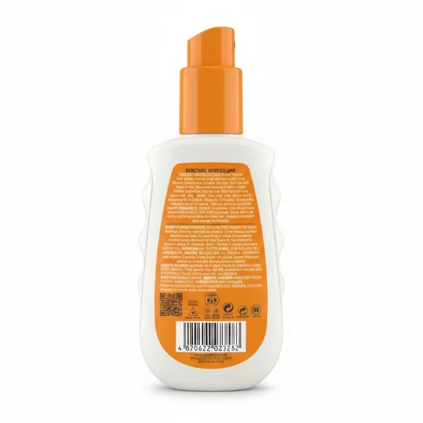 Garnier Ambre Solaire Hydra 24H Protect SPF 50 sunscreen spray bottle back label