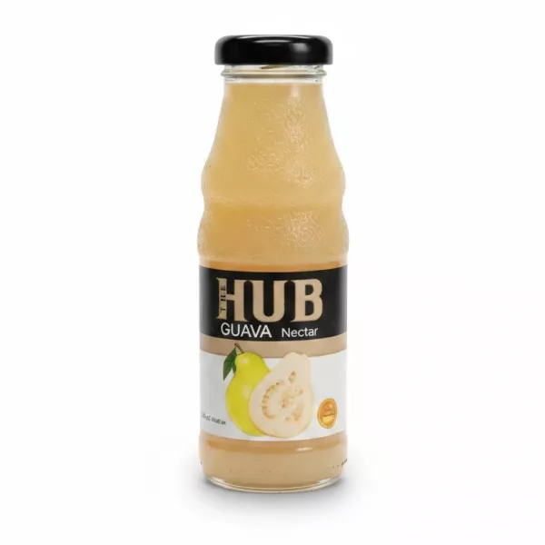 The HUB Guava Nectar bottle front view