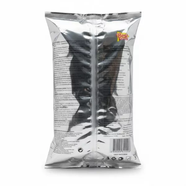 Loto Classic Cheese Snack bag back with ingredients and barcode