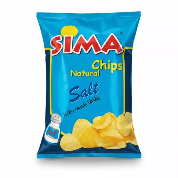 Sima Chips Natural Salted bag front view