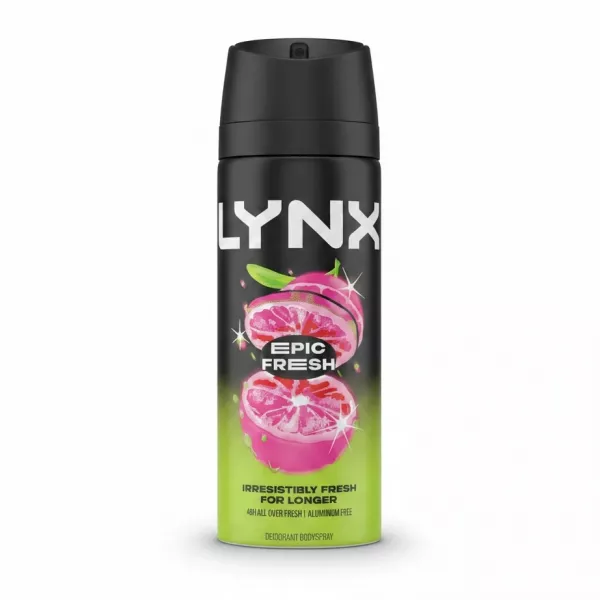 Lynx Epic Fresh Deodorant Bodyspray front view held in hand