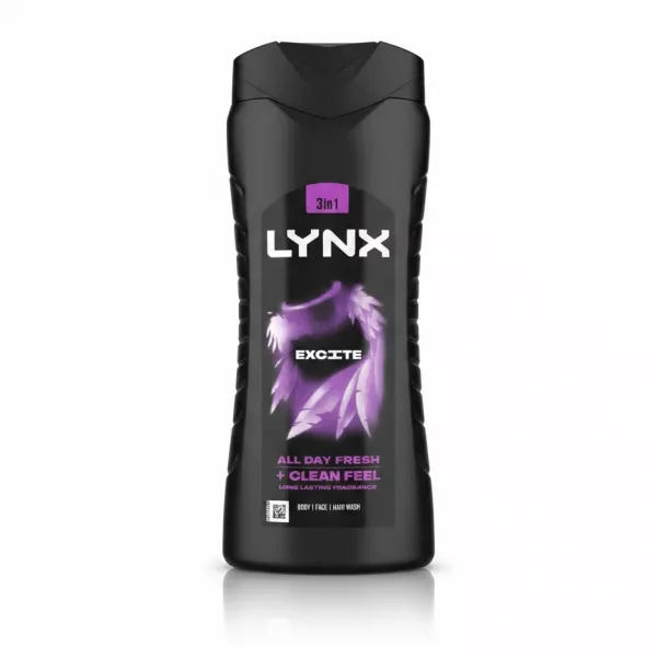 Lynx Excite 3-in-1 Body Wash front bottle view