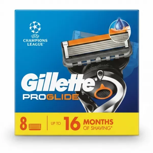 Gillette ProGlide razor blades 8 pack front packaging
